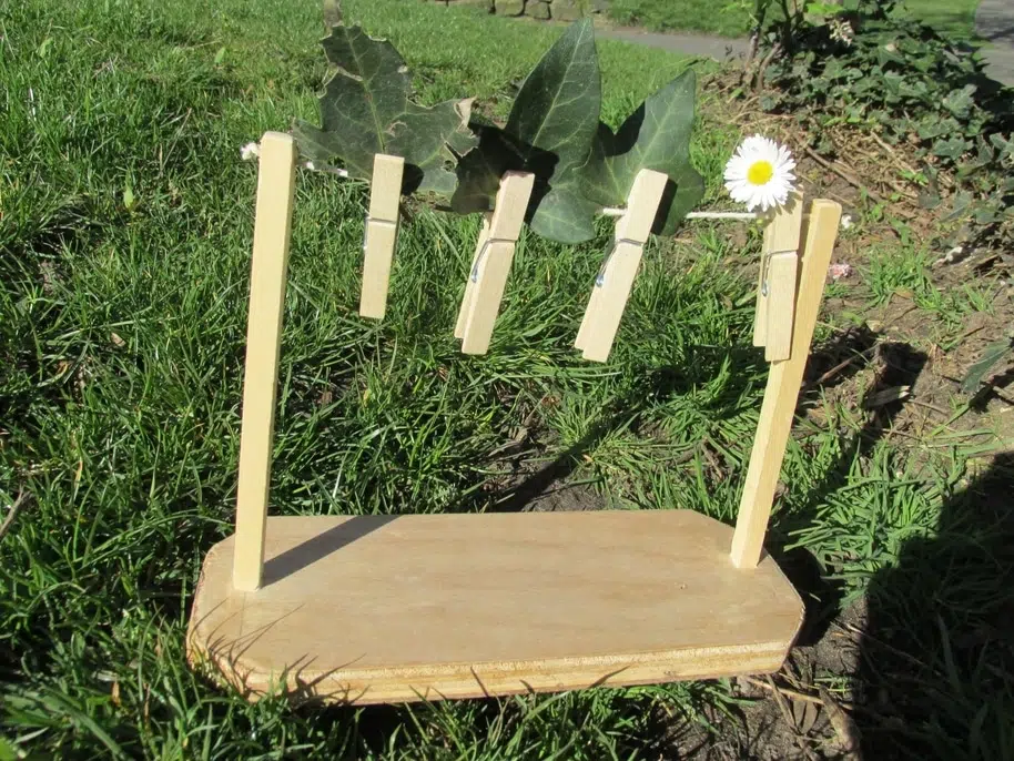 Hardwood Clothesline Stand - Montessori Services