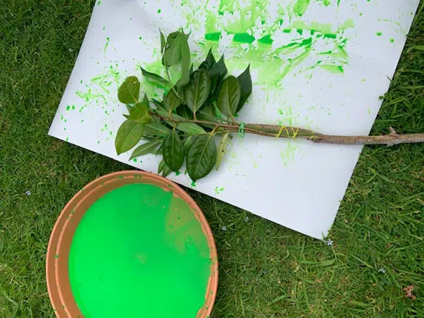 Natural leaf paintbrush