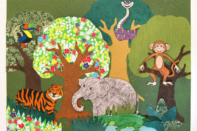 Forest Animal collage from First Palette 
