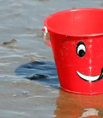 red bucket for bucket filler activities